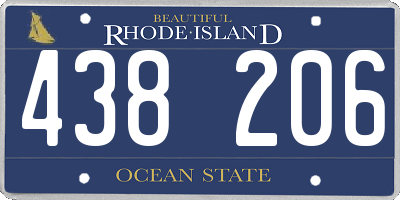 RI license plate 438206