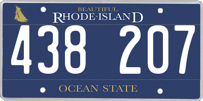 RI license plate 438207