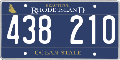 RI license plate 438210
