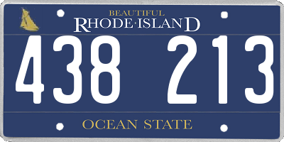 RI license plate 438213