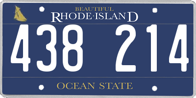 RI license plate 438214