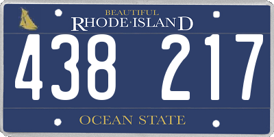 RI license plate 438217