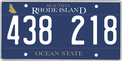 RI license plate 438218