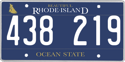 RI license plate 438219