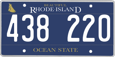 RI license plate 438220