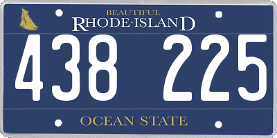 RI license plate 438225