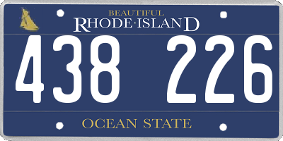 RI license plate 438226