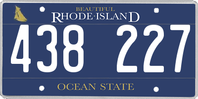 RI license plate 438227
