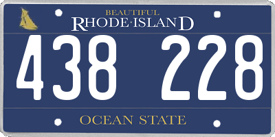 RI license plate 438228