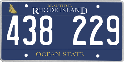 RI license plate 438229
