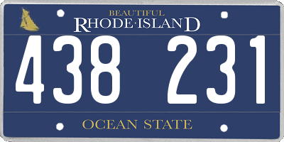 RI license plate 438231