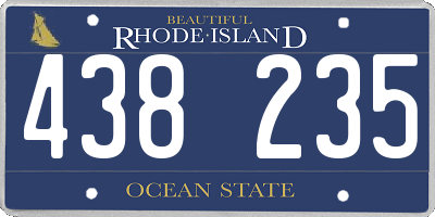 RI license plate 438235