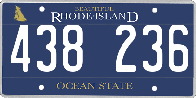 RI license plate 438236