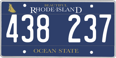 RI license plate 438237