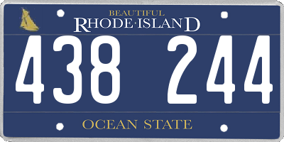 RI license plate 438244