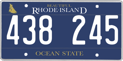 RI license plate 438245