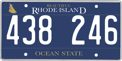 RI license plate 438246