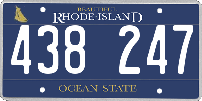 RI license plate 438247