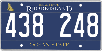 RI license plate 438248