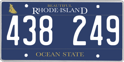 RI license plate 438249