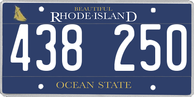 RI license plate 438250