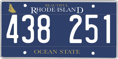 RI license plate 438251