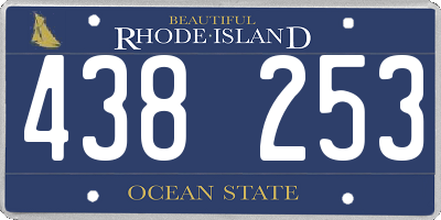RI license plate 438253