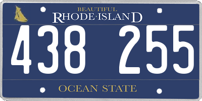 RI license plate 438255