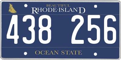 RI license plate 438256