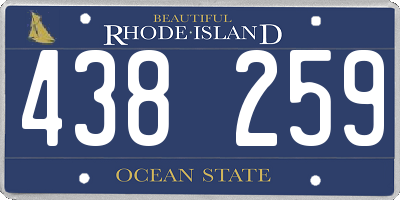 RI license plate 438259