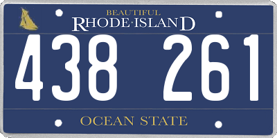 RI license plate 438261