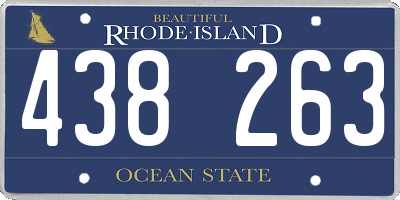 RI license plate 438263