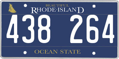 RI license plate 438264