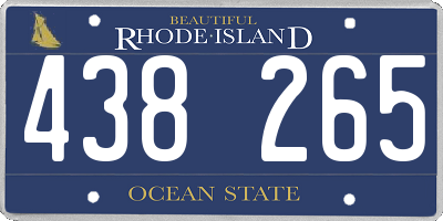 RI license plate 438265