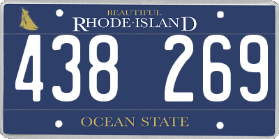 RI license plate 438269