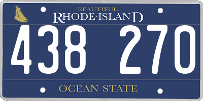 RI license plate 438270