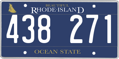 RI license plate 438271