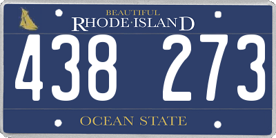 RI license plate 438273