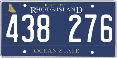 RI license plate 438276