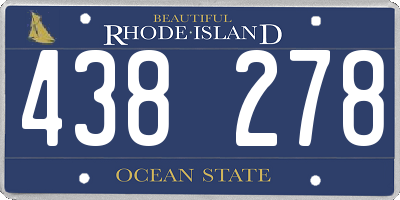 RI license plate 438278
