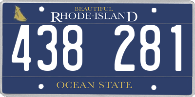 RI license plate 438281