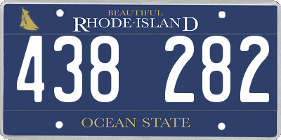 RI license plate 438282