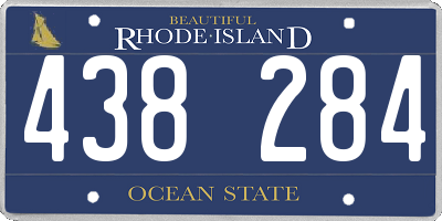 RI license plate 438284