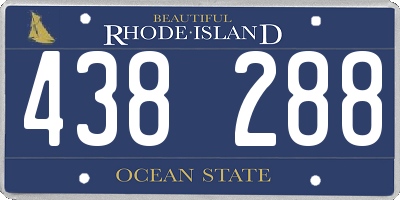 RI license plate 438288