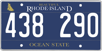 RI license plate 438290