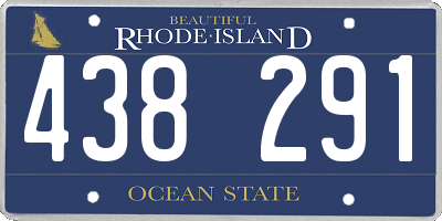 RI license plate 438291