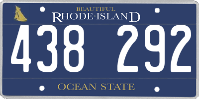 RI license plate 438292