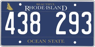 RI license plate 438293
