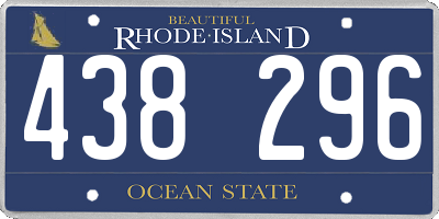 RI license plate 438296