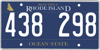 RI license plate 438298